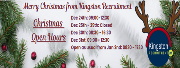 CHRISTMAS OPENING HOURS